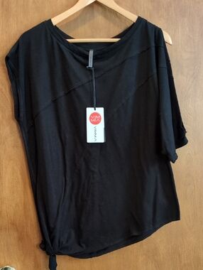 Vimmia Pacific Seamed Asymmetric Tie Top In Black Size L